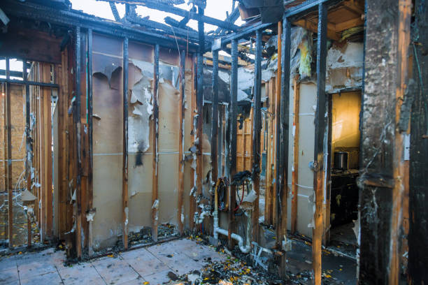 Professional Fire Damage Repair technician working in Keller, TX